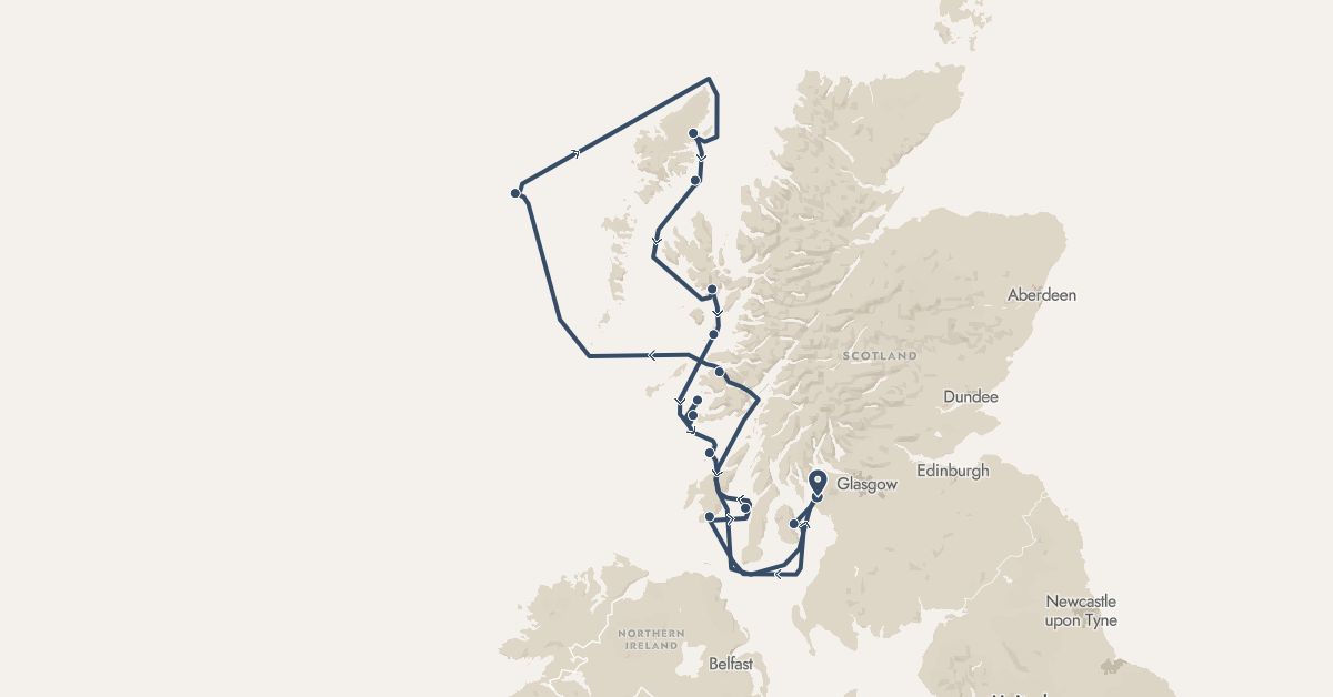 TravelMap itinerary: driving, hx expedition in United Kingdom (Europe)
